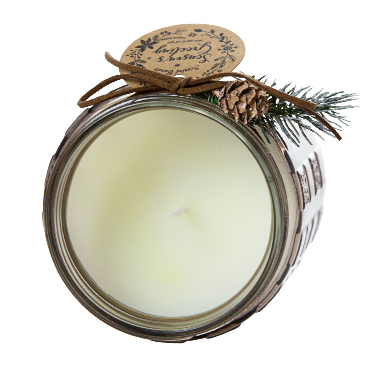 Świeczka Zapachowa Świeca Świąteczna Zapach Drzewny Dekoracja Brązowa