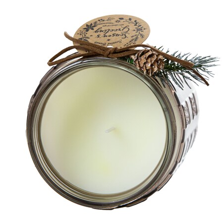 Świeczka Zapachowa Świeca Świąteczna Zapach Drzewny Dekoracja Brązowa
