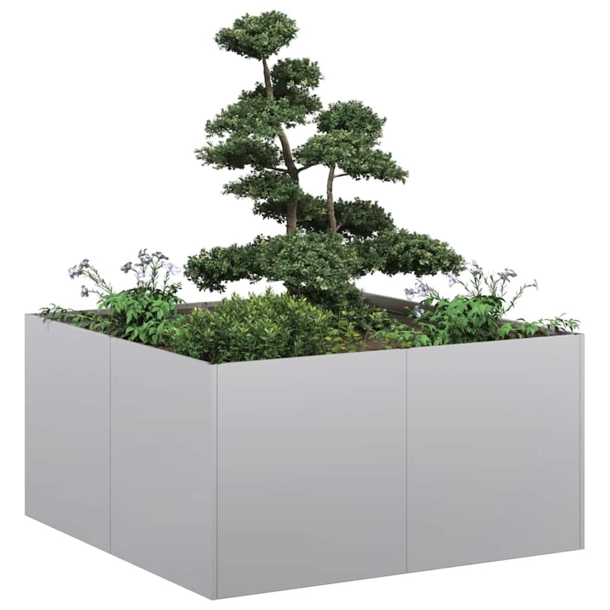 vidaXL Doniczka 80x80x40 cm Stal ocynkowana