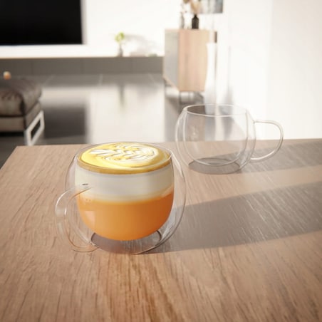 Szklanka termiczna Bergman podwójne dno do kawy z uchwytem 250ml