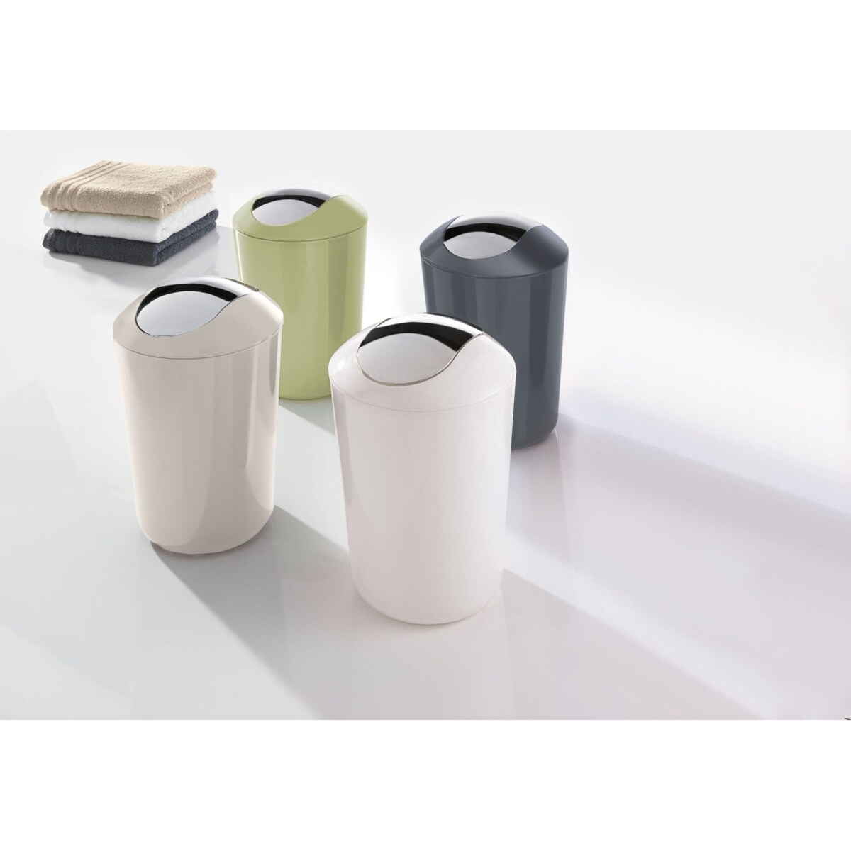 Kleine Wolke Glossy Kosz łazienkowy Zielony Kosz 5 litrów