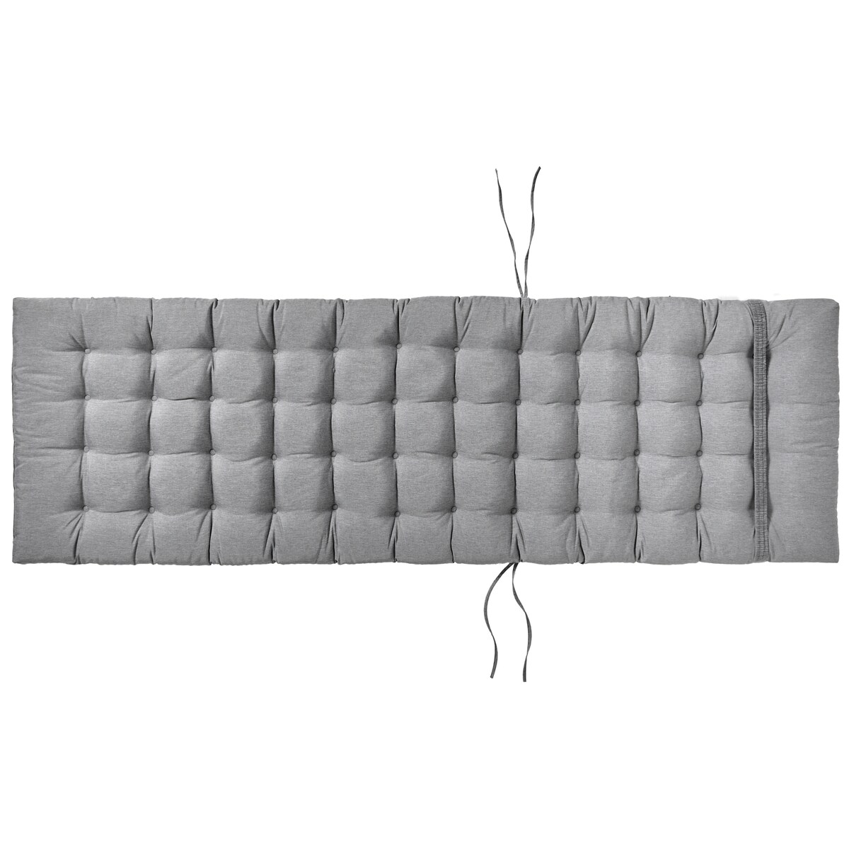 Poduszka na leżak ogrodowy CESANA PREMIUM 192 x 56 cm Szary melanż