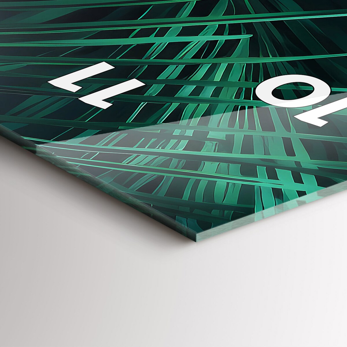 Zegar ścienny Tropikalne Liście, 30x60 cm