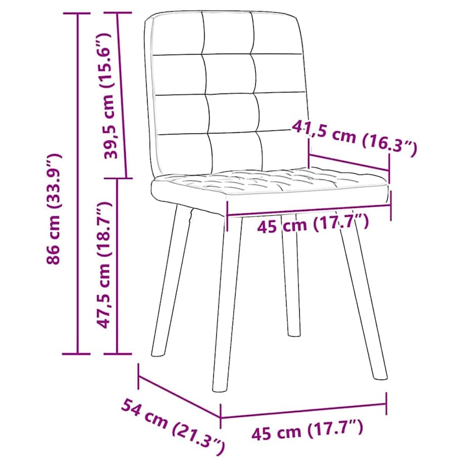 vidaXL Krzesła stołowe, 4 szt., czarne, obite tkaniną
