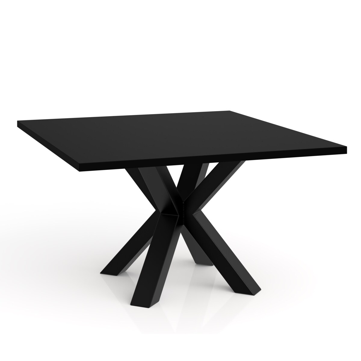 Stolik kawowy NEO kwadratowy 60x60 z metalową podstawą- czarny