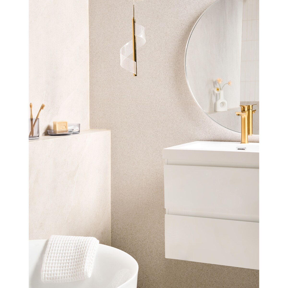 Lampa wisząca LED SARELA Metal Złoty