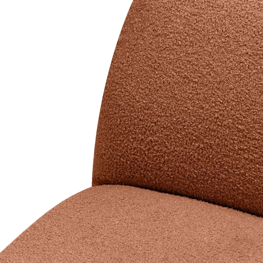 Fotel obrotowy 73x85x85 cm TENNO-3 bouclé miedziany
