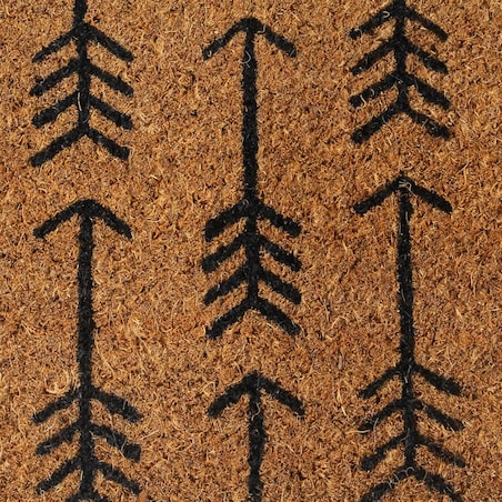 vidaXL Wycieraczka, naturalna, 45x75 cm, włókno kokosowe, tuftowana