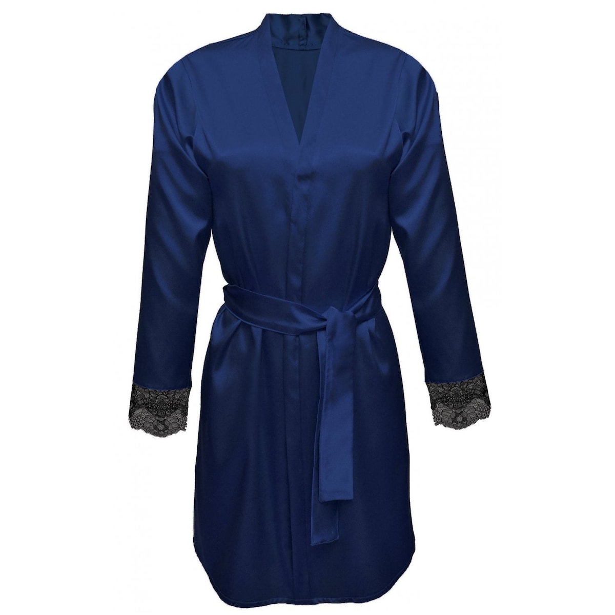 Szlafrok Gina Granatowy Granatowy, XL