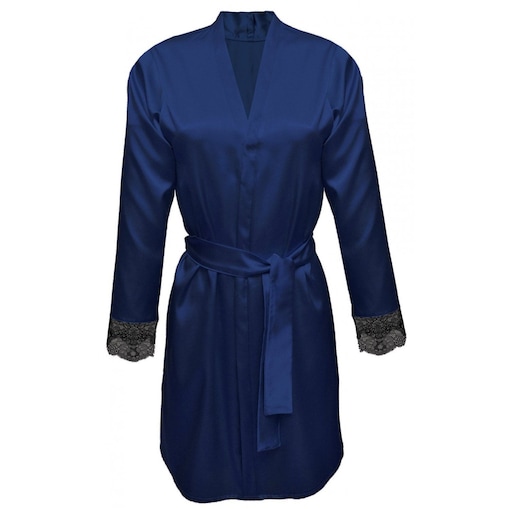 Szlafrok Gina Granatowy Granatowy, XL
