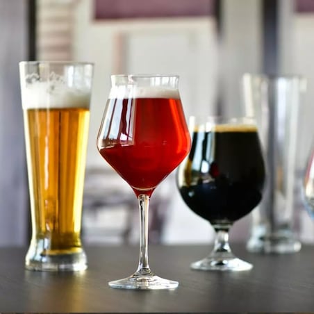 Zestaw Konesera Szklanki Pokale Kufle do Piwa 6 sztuk Krosno Różne Rodzaje