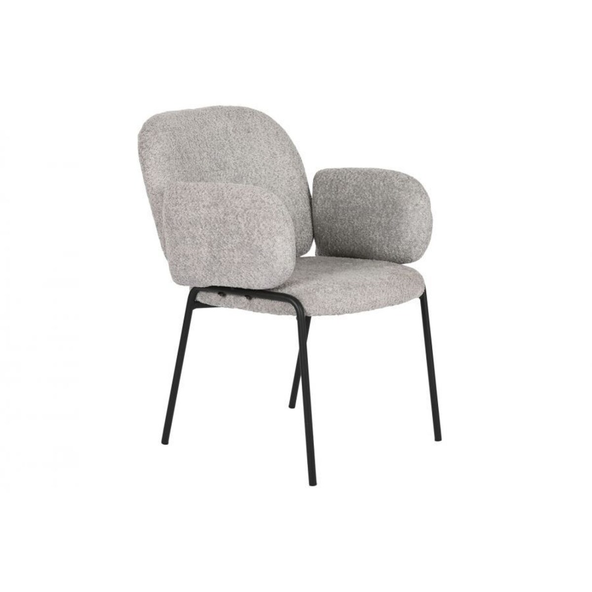 Krzesło tapicerowane FELIX szare 88x66 cm