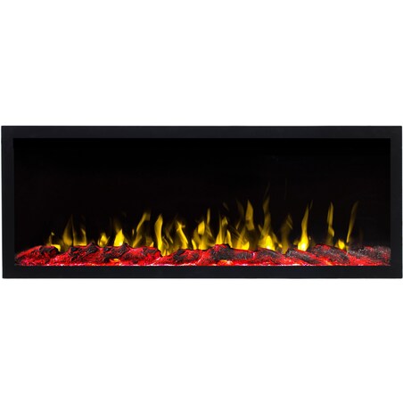 Kominek elektryczny AFLAMO Pride S115 - ścienny i do zabudowy - 115x42x14 cm - kominek LED bez funkcji grzania