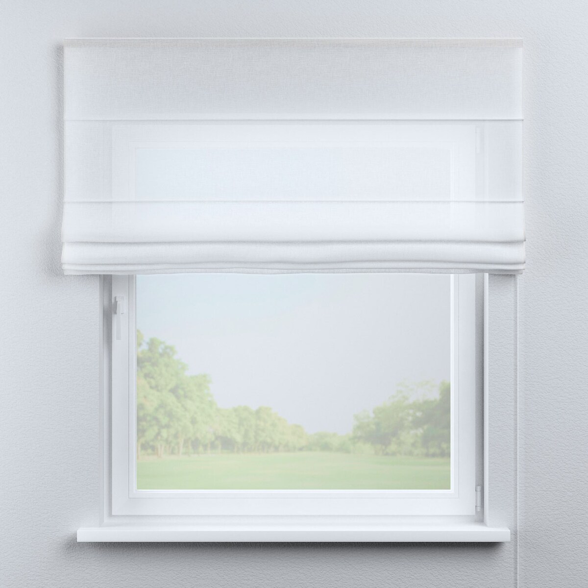 Roleta rzymska Capri 120x150 prześwitująca biała