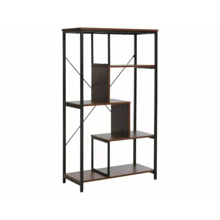 Regał na książki NET B ciemny orzech/czarny mat