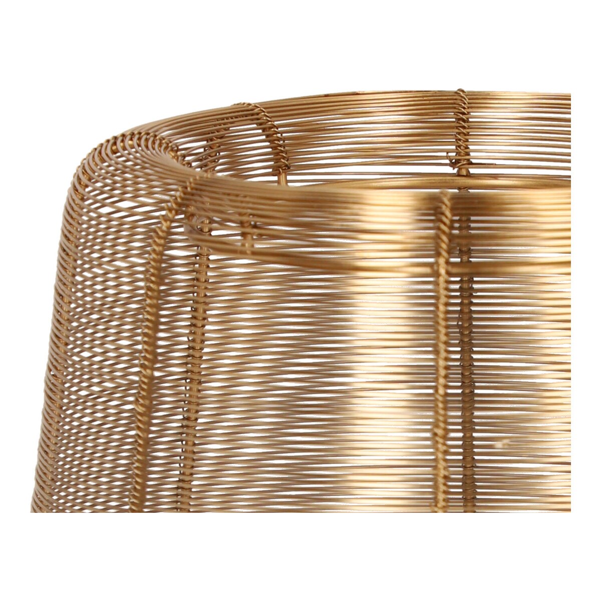 LAMPION ZŁOTY latarnia Boucle 32x35 cm Z METALOWYCH DRUCIKÓW