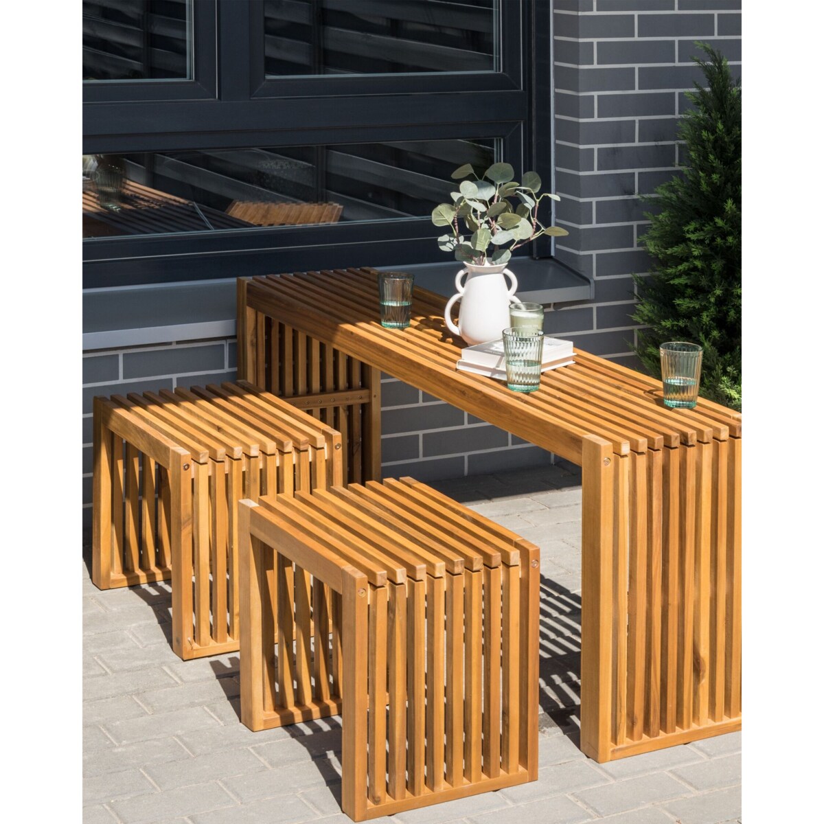 Krzesło ogrodowe Drewno Jasne drewno BELLANO