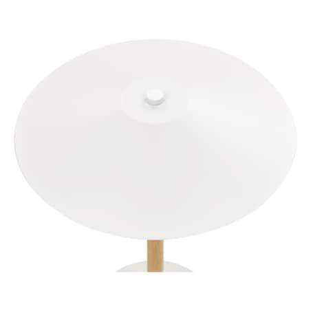 Lampa stołowa drewniana biała MOPPY