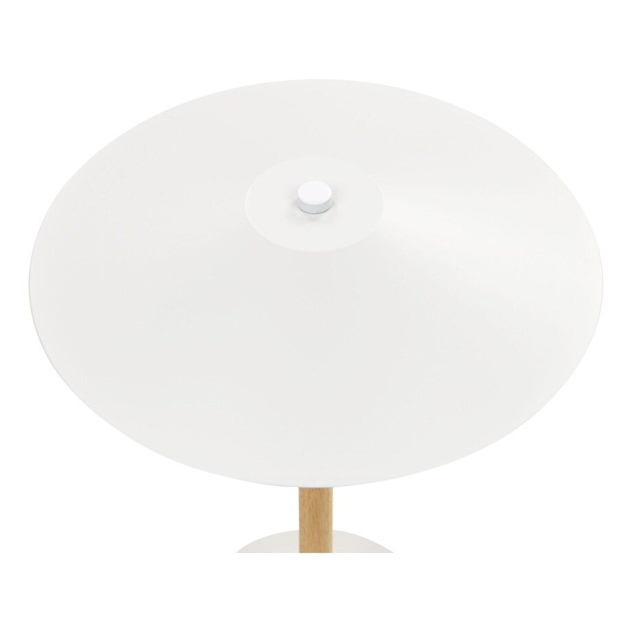 Lampa stołowa drewniana biała MOPPY