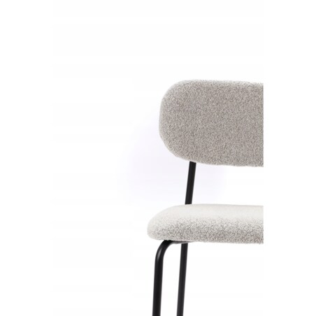 ZESTAW 2 SZTUK Krzesła NUVIA Szaro-Czarne Tapicerowane Nowoczesne Loft