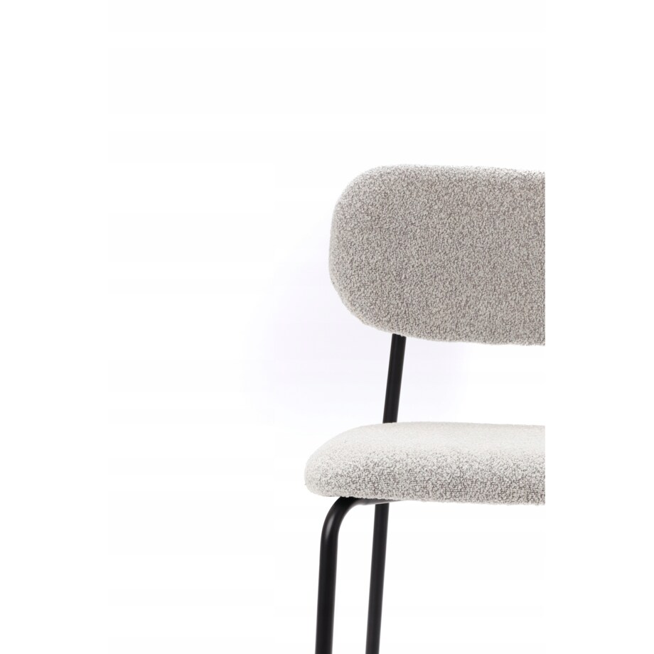 ZESTAW 2 SZTUK Krzesła NUVIA Szaro-Czarne Tapicerowane Nowoczesne Loft