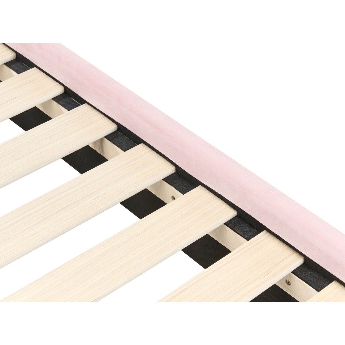 Łóżko dziecięce Tęcza Welur LANDEILLAU 90 x 200 cm Różowy