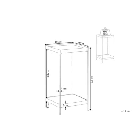 Stolik pomocniczy duży miedziany ALSEA