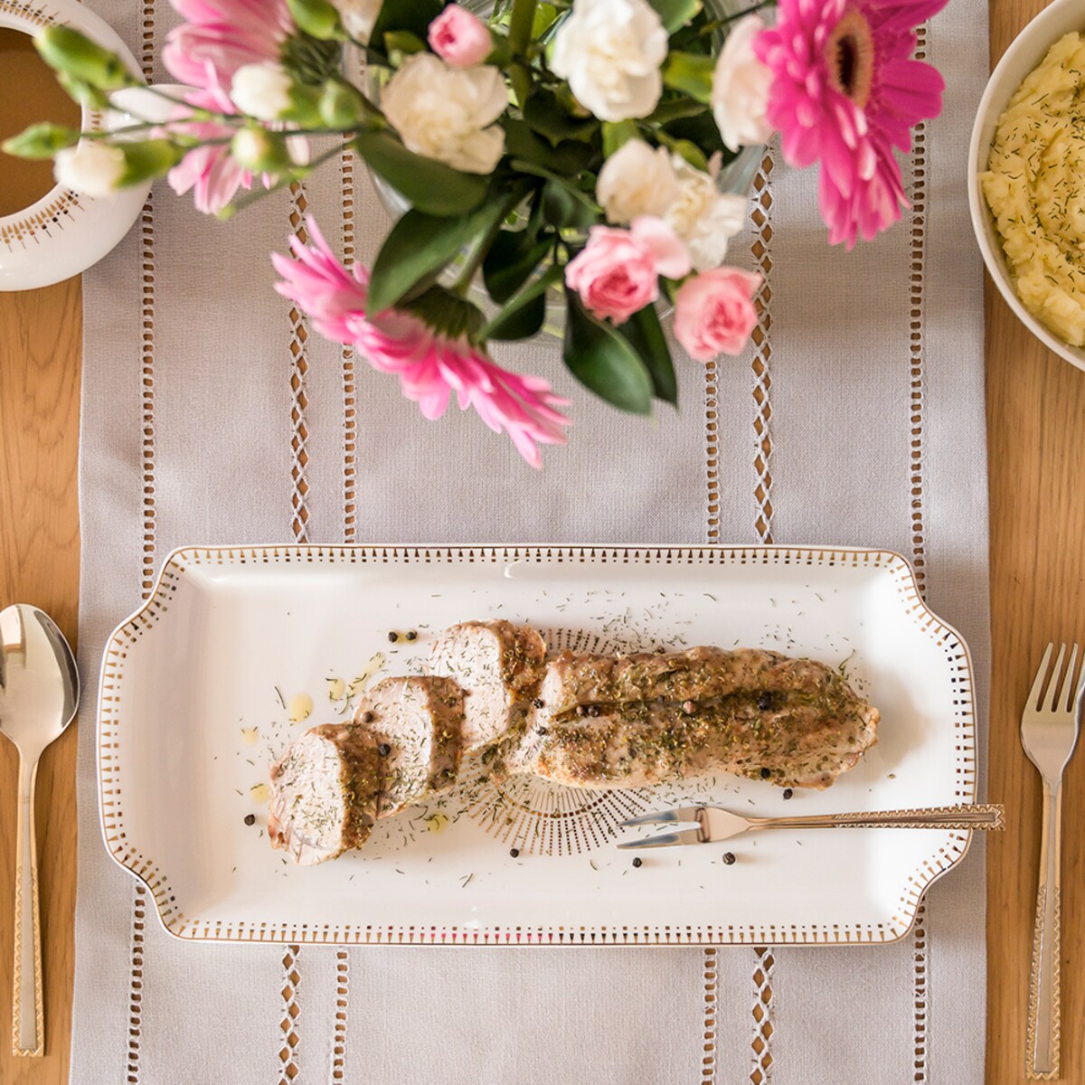 Tacka prostokątna 36 cm Yvonne Złoty Miraż G682