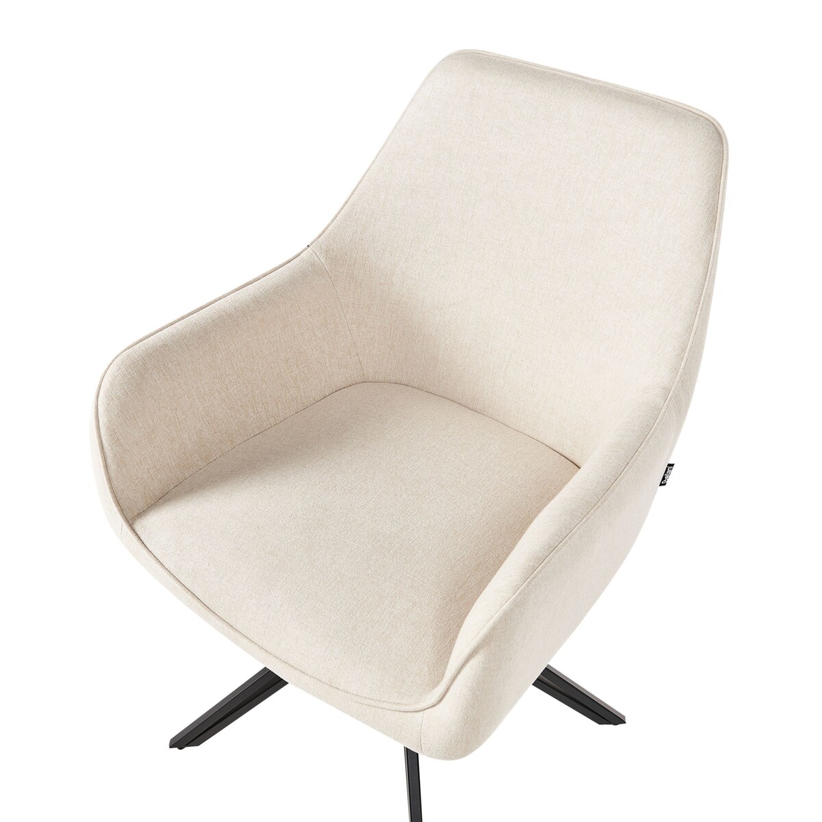 Zestaw 2 krzeseł do jadalni JODAR Tkanina Jasnobeżowy