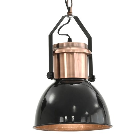 vidaXL Lampy sufitowe, 2 szt., czarne, okrągłe, E27