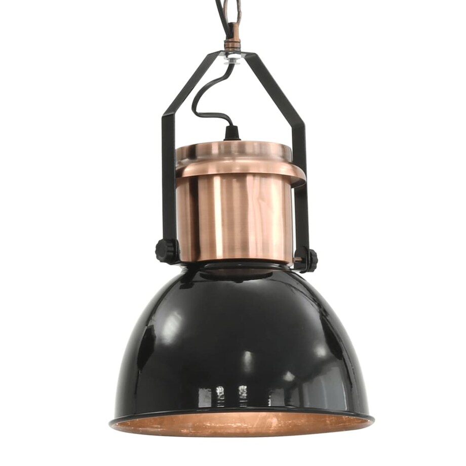 vidaXL Lampy sufitowe, 2 szt., czarne, okrągłe, E27