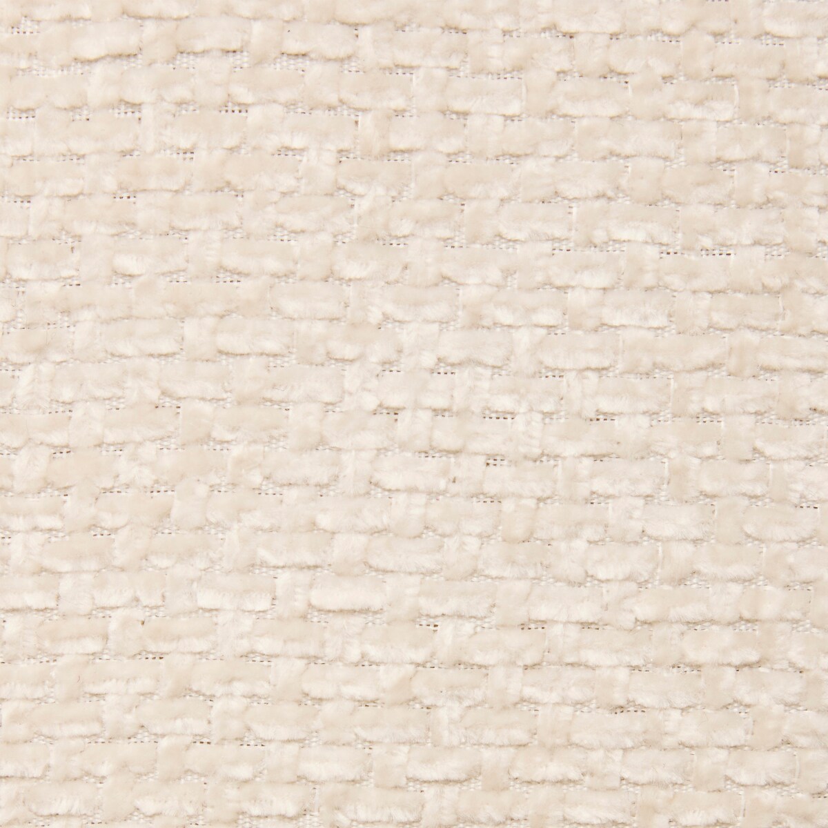 Stołek dekoracyjny z szenilu SPOLO, 39 x 38 cm, biały