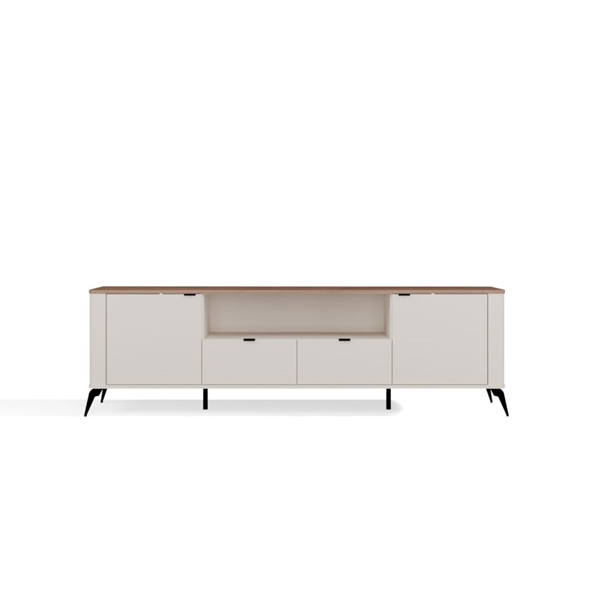 Szafka RTV CORDOBA 2S2S Kaszmir Beż Dąb Castello Szafka Pod TV 2 Szuflady