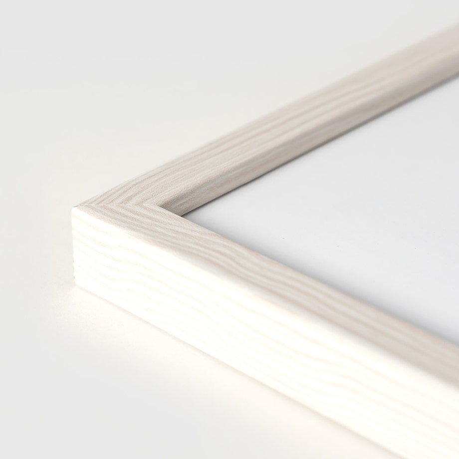 Ramka na zdjęcia 50x70 cm biała z przetarciami wisząca poziom pion rama MDF z plexi klasyczna ramka