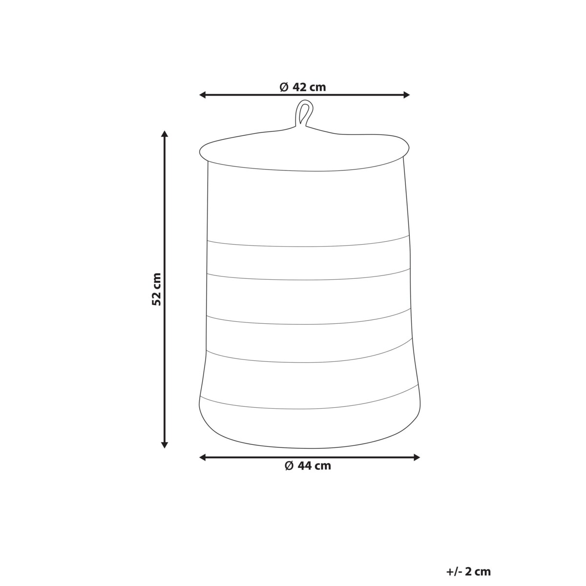 Kosz bawełniany jasnobeżowy SILOPI