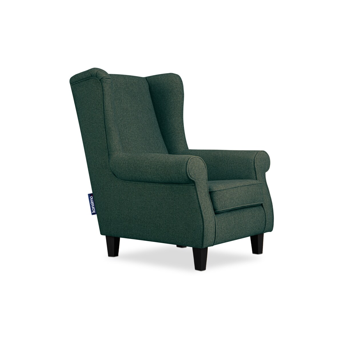 KONSIMO MILES Fotel, kolor niebieski zielony