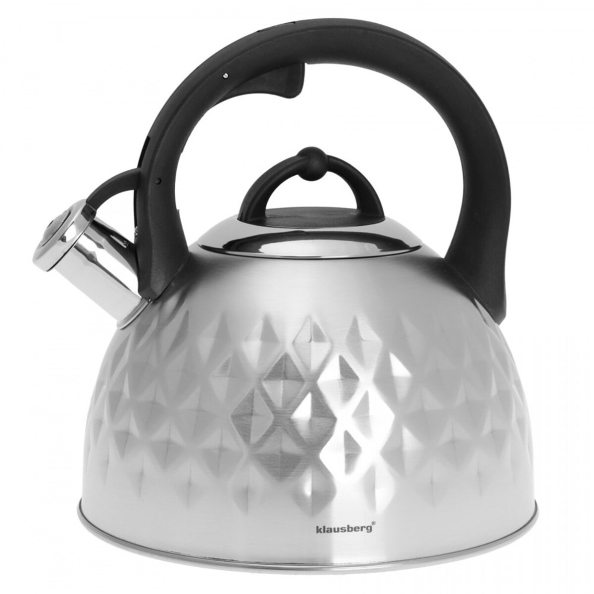 Czajnik stalowy z gwizdkiem 3.0L Diamond srebrny KLAUSBERG