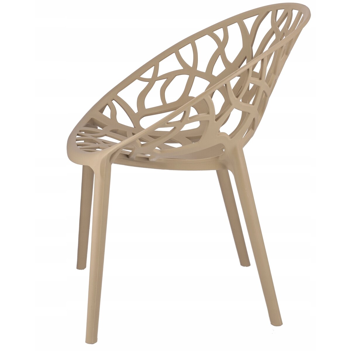 Krzesło ogrodowe plastikowe ALBERO beżowe