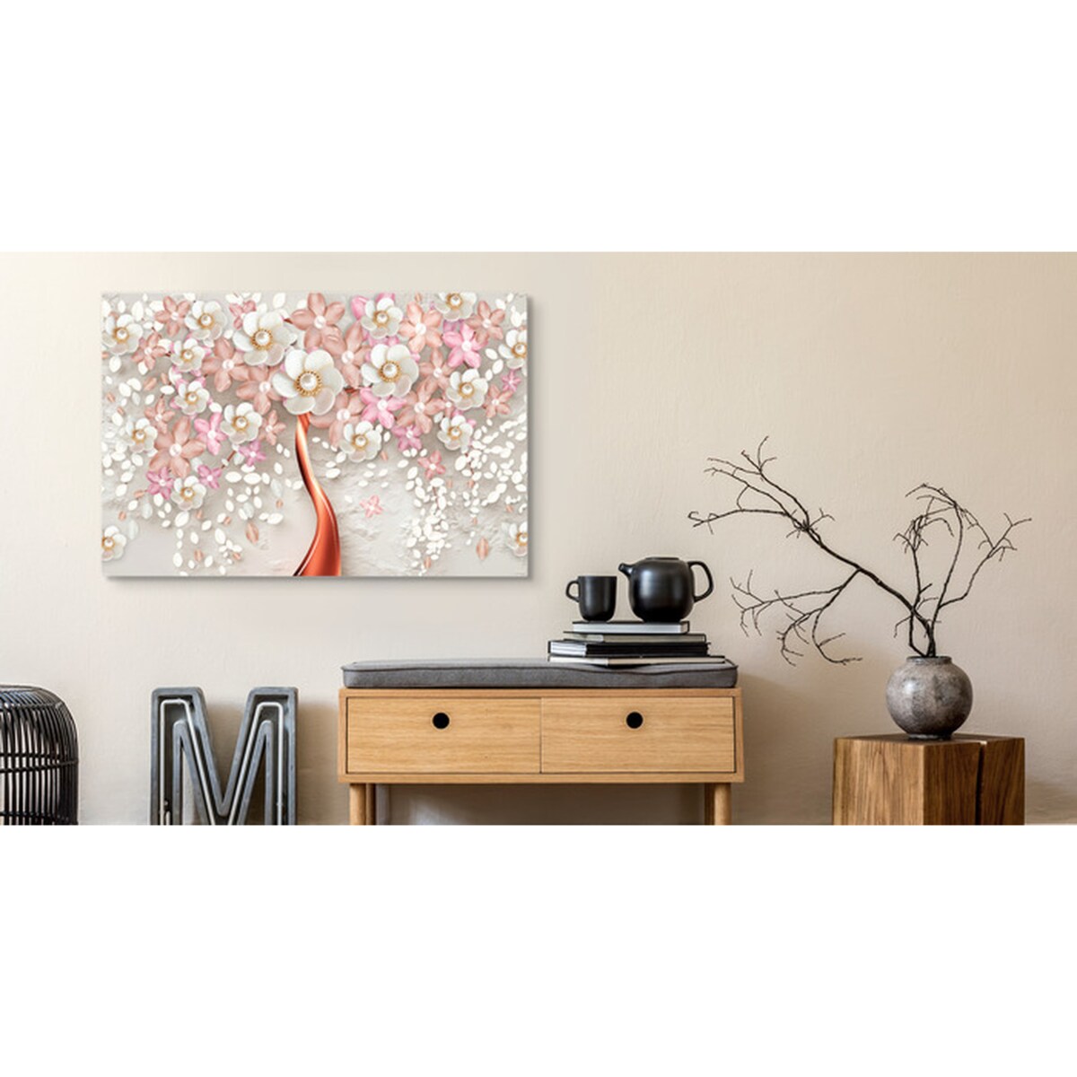 Obraz Abstrakcyjne Drzewo Z Perłami 3D 120x80cm