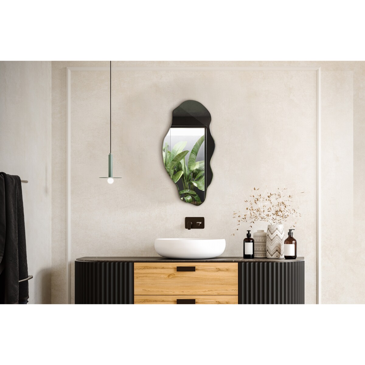 Lustro Faliste Smukłe 40x80 cm