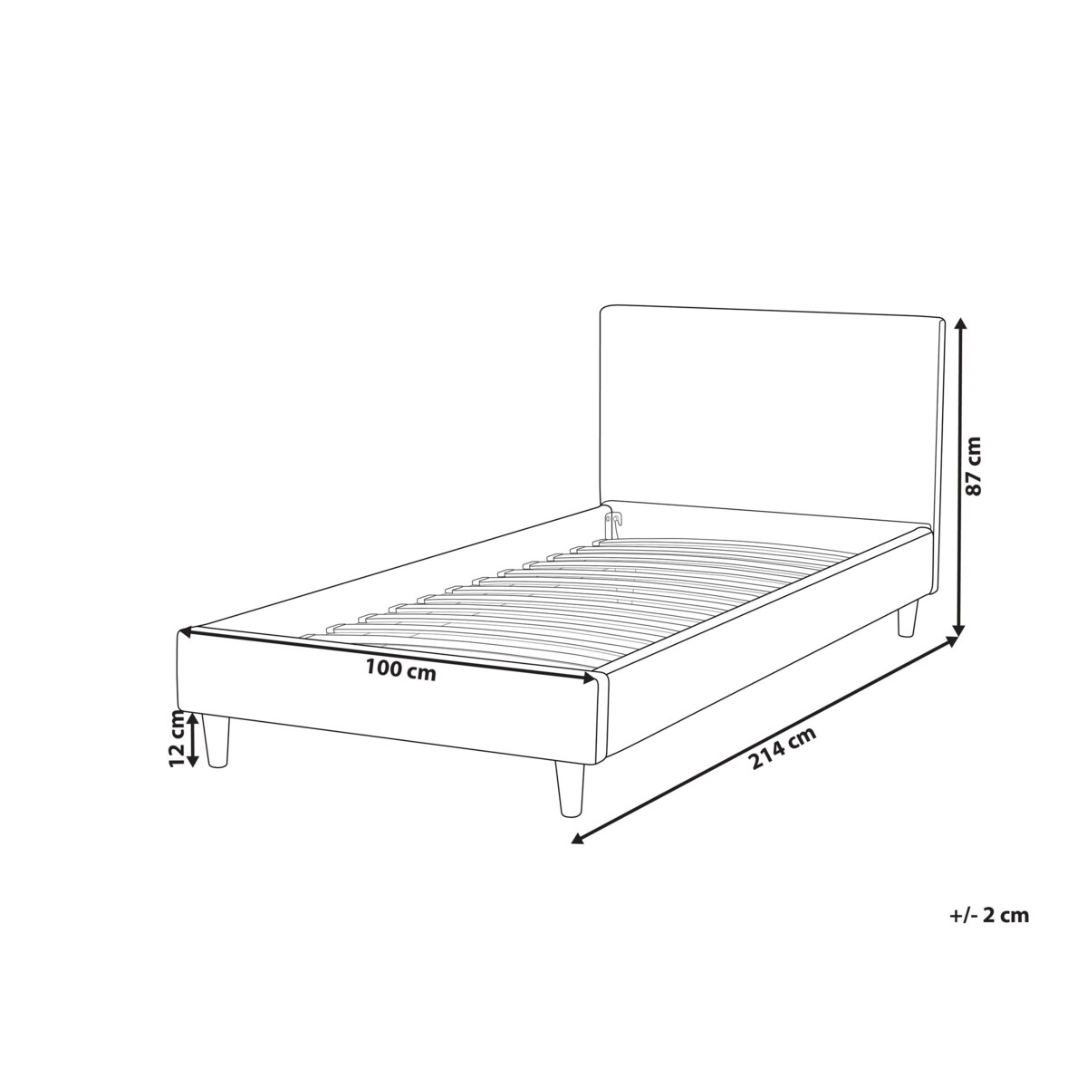 Wymienne obicie do łóżka 90 x 200 cm błękitne FITOU