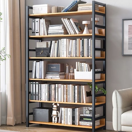 Regał na książki segregatory wysoki szafka loft metalowa industrialny 174cm