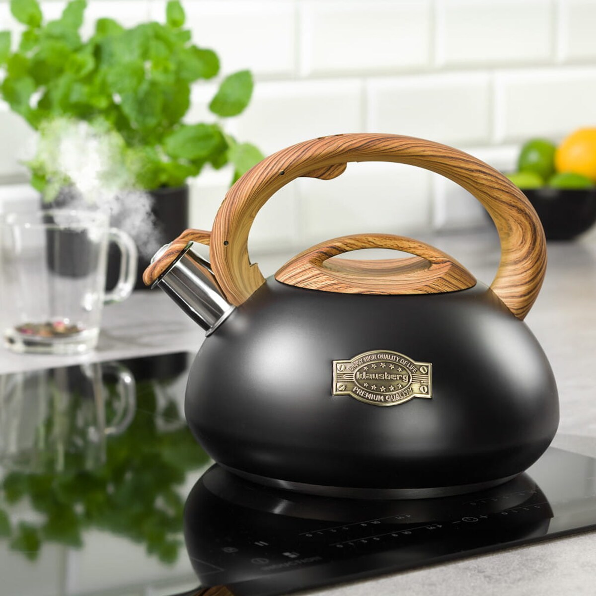 Czajnik stalowy z gwizdkiem 3.0L na gaz indukcję KLAUSBERG KB-7565