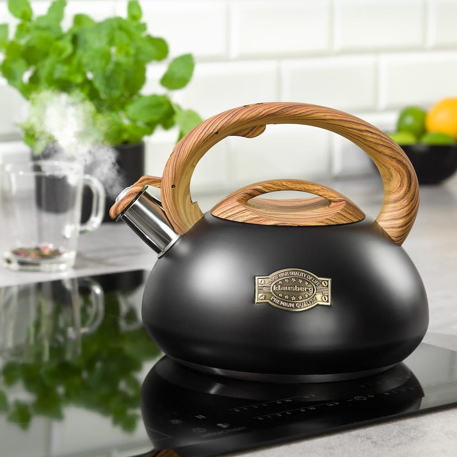 Czajnik stalowy z gwizdkiem 3.0L na gaz indukcję KLAUSBERG KB-7565