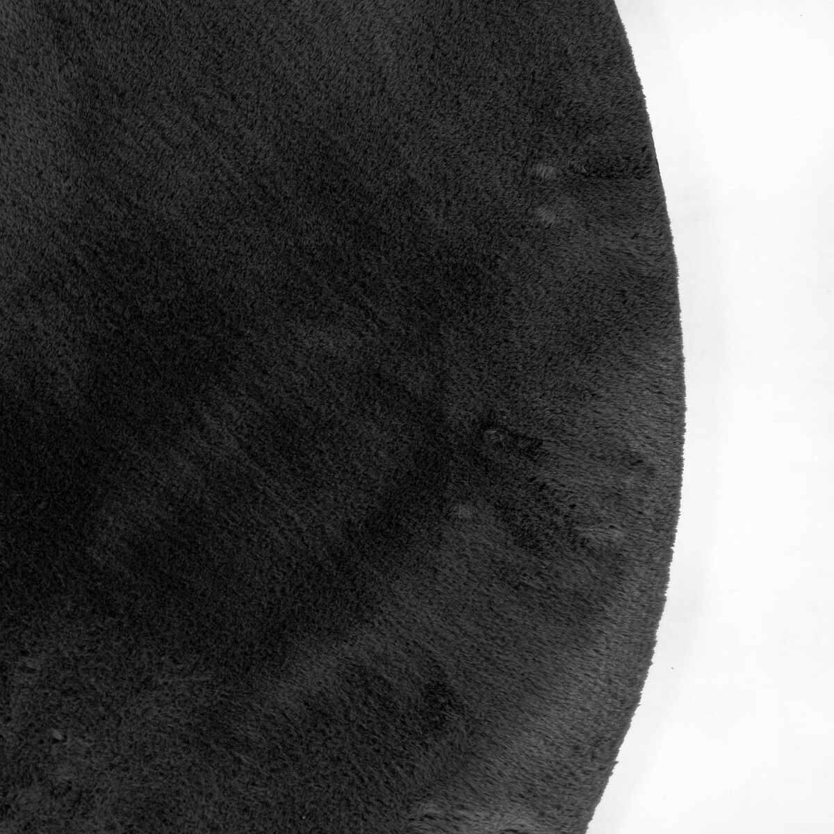 Dywan Rabbit okrągły Antracyt Futro Królika Topila 4000 futrzany 160x160