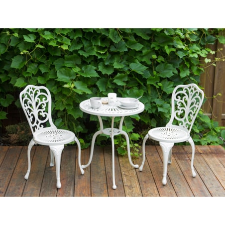 Stolik bistro DASCIO 61 cm 61 cm Metal Złamana biel