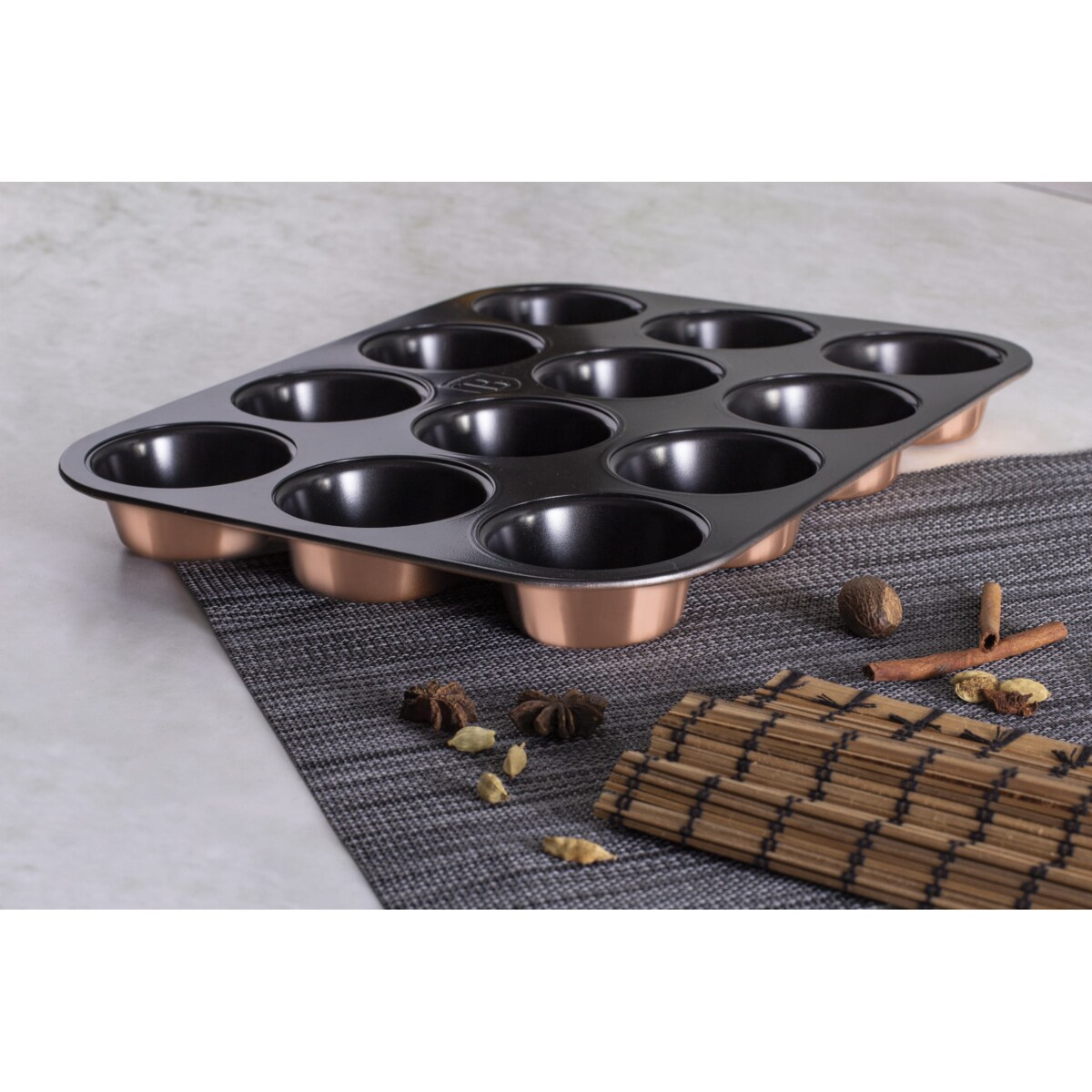 Forma do pieczenia muffinów x12 BERLINGER HAUS Metallic Rosegold