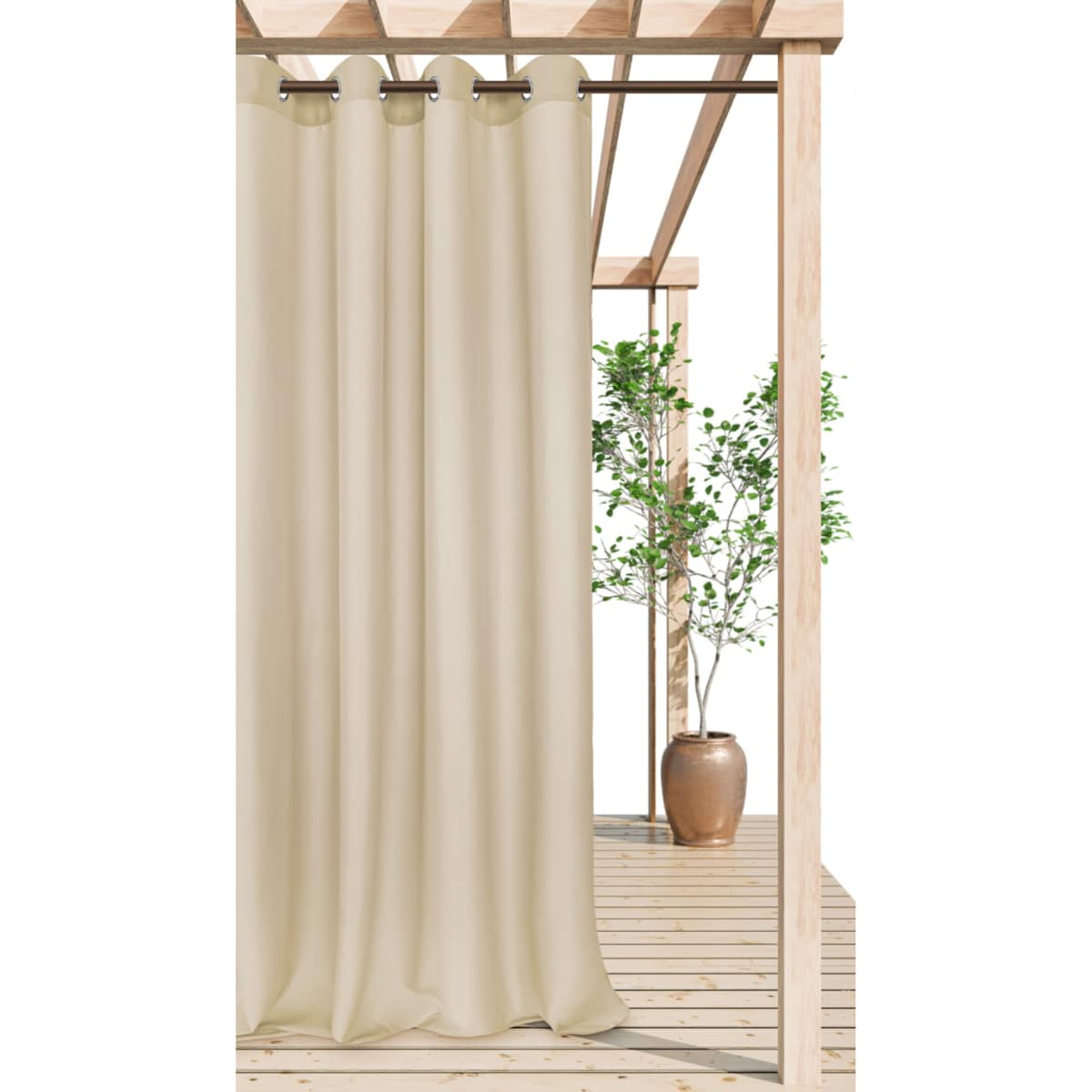 Zasłona Ogrodowa na Kółkach Przelotkach Gotowa Tarasowa Wodoodporna 140 x 250