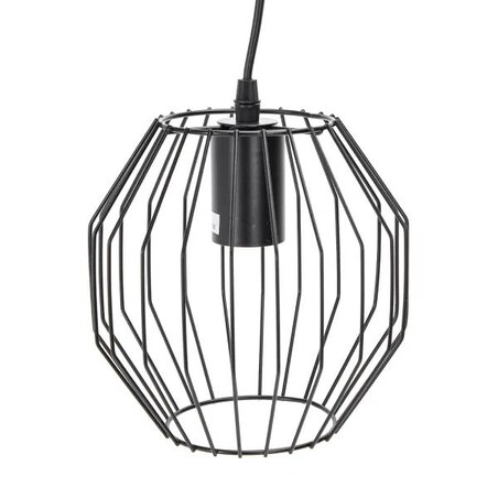 metalowa lampa wisząca loftowa e27 czarna