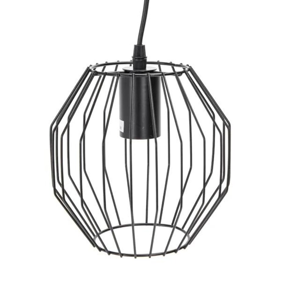 metalowa lampa wisząca loftowa e27 czarna